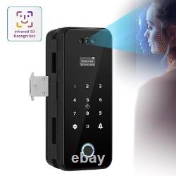 3D Face Smart Lock Infrared Sensor Tuya APP WIFI Biometric Unlock Glass Door
