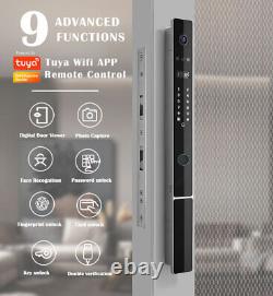 3d Face Recognition Smart Door Lock Biometric Fingerprint Glass Tuya Wifi Camera