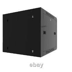 6U Server Cabinet Sysracks Wall Mount 18'' (450 mm) Depth Glass Door Lock