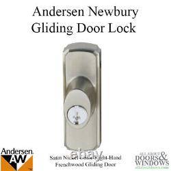Andersen Sliding Door Lock With Keys Right Handed Satin Nickel Newbury Door Lock