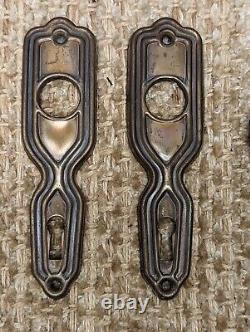 Antique Interior Mortise Lock, Glass Door Knobs & Steel Door Knob Plates