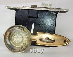 Antique Vintage Bathroom Door Set Art Deco Backplate Glass Knob Mortise Lock Key