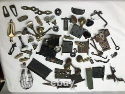 BIG LOT Antique Door Hardware, Mortise Locks, Handles, Hinges, Glass Brass Knobs