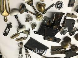 BIG LOT Antique Door Hardware, Mortise Locks, Handles, Hinges, Glass Brass Knobs