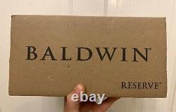 Brand New $180 Baldwin PV. CRY. TAR Crystal Privacy Locking Door Gold Knob Brass