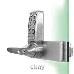 Code Locks CL4000GDLHBS Brushed Steel Electronic Glass Door Lock