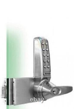Code Locks CL4000GDRHBS Brushed Steel Electronic Glass Door Lock
