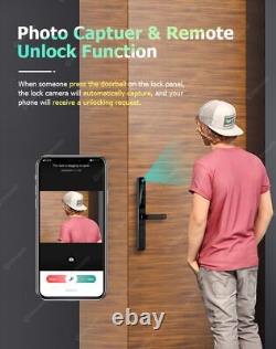Digital Lock Fingerprint Password WIFI Electronic Aluminum/Glass Sliding Unlock