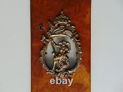 Door With Hinges, Lock, Glass And Ornament For Dutch Warmink Grandfather Clock