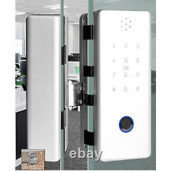 Electronic Glass Door Lock Fingerprint IC Cards Keyless Entry Phone Control