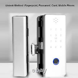Electronic Glass Door Lock Fingerprint IC Cards Keyless Entry Phone Control EOB