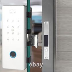 Electronic Glass Door Lock Fingerprint IC Cards Keyless Entry Phone Control TTU