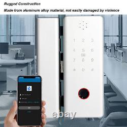 Electronic Glass Door Lock Fingerprint IC Cards Keyless Entry Phone Control TTU