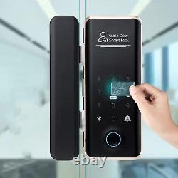 Electronic Smart Glass Door Lock APP Remote Control Fingerprint Password ID