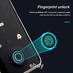 Electronic Smart Glass Door Lock Fingerprint Password Keyless Entry Door Loc TOH