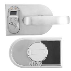 Fingerprint Card Reader Emergency Mechanical Key Home Office Glass Door Lock CMM