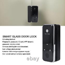 Glass Door Lock Set Fingerprint Password IC Card Remote Control Lock DOB