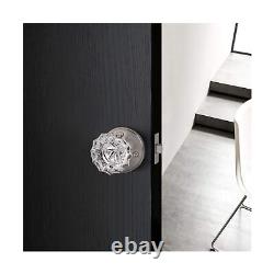 Knobelite 10 Pack Diamond Crystal Glass Interior Door Knobs with Lock, Privac