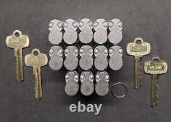Lot of 13 BEST 6C SFIC 7-Pin J keyway Cores for Sliding Glass Door Locks 4 Keys