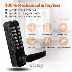 Mechanical Keyless Entry Door Lock with Keypads, Double Sided Keypad Door Lock