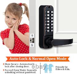 Mechanical Keyless Entry Door Lock with Keypads, Double Sided Keypad Door Lock