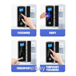 NNEDSZ Smart Door Lock For Glass Door Fingerprint Lock Password APP Card for Fra