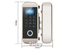 NSEE Fingerprint Electric Glass Door Gate Lock RFID Reader Touch Keypad Pincode