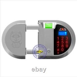 Open Hole Double open Fingerprint+password glass door lock for Access control