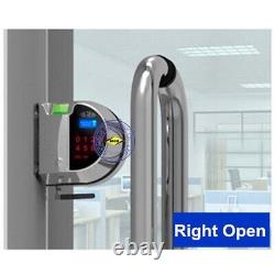 Open Hole Single open Fingerprint+password glass door lock for Access
