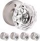 Privacy Locking Set Crystal Regency Fluted Glass Door Knob with Victorian Plat