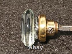 RESTORED! Antique 1920 Round Glass Door Knob Locking Privacy Set Many Available