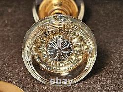 RESTORED! Antique 1920 Round Glass Door Knob Locking Privacy Set Many Available
