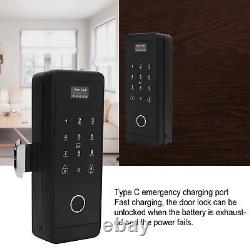 Smart Door Lock Fingerprint Password Digital BT Wifi Voice Prompt For Glass