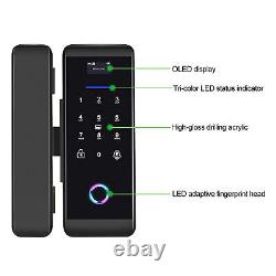 Smart Door Lock Fingerprint Password Digital BT Wifi Voice Prompt For Glass ZZ1