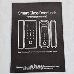 Smart Glass Door Lock 5 in 1 Biometric Fingerprint Glass Front Door Lock Keyless