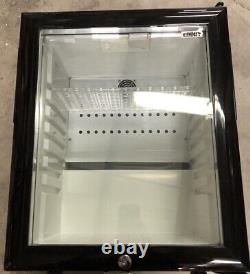 Summit Appliance Compact Glass Door Minibar with Front Lock Refrigerator, Black