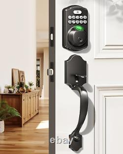 Veise Fingerprint Door Lock Set, Keyless Entry Door Lock, Front Door Handle with